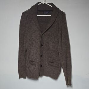 Roundtree & Yorke Dark Brown Cardigan Sweater